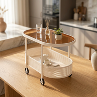 Nouvelle table basse de salon avec roulettes Bjflamingo, plateau en verre trempé et structure robuste