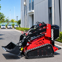 Mini-chargeuse compacte sur chenilles 5,5KN avec moteur diesel/essence et pompe, force de rupture 0,12m, pour travaux agricoles intensifs