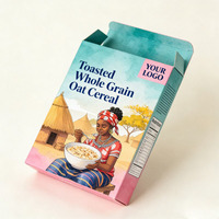 Vente en gros de boîtes à céréales personnalisées de haute qualité, boîtes à collation pour céréales, impression personnalisée, boîte à céréales pour le petit-déjeuner