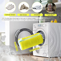 Sac à chaussures pour lave-linge et sèche-linge, sac pour machine à laver en peluche à fermeture éclair réutilisable pour chaussures
