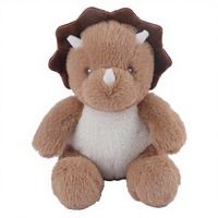 D KING D KING Peluche Dinosaure Triceratops Chauffable au Micro-ondes, Couverture Réconfortante Douce et Chaude pour Enfants et Adultes
