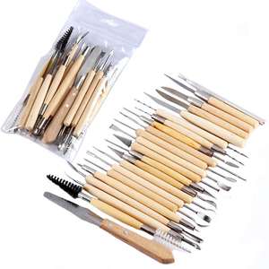 Kit d'outils de sculpture en argile polymère de 18 pièces pour la poterie, fournitures artistiques en gros - Product Image 1