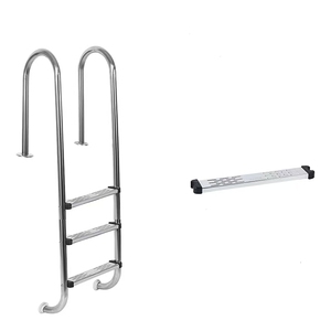 Nouvelle échelle de <span class=keywords><strong>piscine</strong></span> hors sol en métal avec marches intégrées - Product Image 2