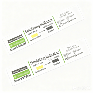 Tira Indicadora de Esterilización a Vapor Tipo 6, <span class=keywords><strong>Tarjeta</strong></span> Indicadora de Autoclave Médica - Product Image 4
