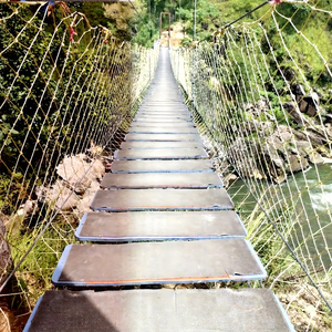 Oxo Planet Puente Colgante Comercial de Madera/Metal de Alta Resistencia para Parques de Aventura al Aire Libre, Tipo Burma Bridge, Equipo de Caminata en Tirolesa - Product Image 1