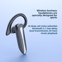 Earphone Laris Manis untuk Bisnis, Led Jl 5.3 Layar Digital, Olahraga, Panggilan, Peredam Kebisingan, IPX7 Tahan Air, Latensi Rendah