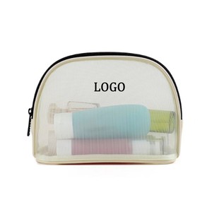 Borsa personalizzata impermeabile per <span class=keywords><strong>Make</strong></span> <span class=keywords><strong>Up</strong></span> con cerniera cosmetica Mini da toilette personalizzabile Organizer per trucco in rete di Nylon - Product Image 1