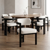 Chaises de salle à manger en bois de frêne noir de haute qualité, design personnalisé, avec coussin d'assise épaissi, pour salon et cuisine