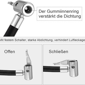 Adaptador de manguera para inflar neumáticos, 35 cm, válvula de 8 mm, conector de aire para inflador de neumáticos de coche, para neumáticos sólidos. - Product Image 2