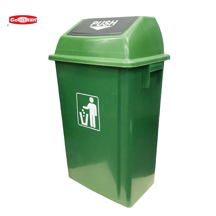 Легкая в движении зеленая уличная Мусорная Корзина wheelie, пластиковая мусорная корзина на 15 галлонов