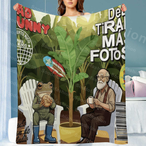 2025 mới tùy chỉnh xấu Bunny phim hoạt hình siêu giá thấp Album mới thăng hoa mềm mại và bền du lịch nhà chăn - Product Image 1