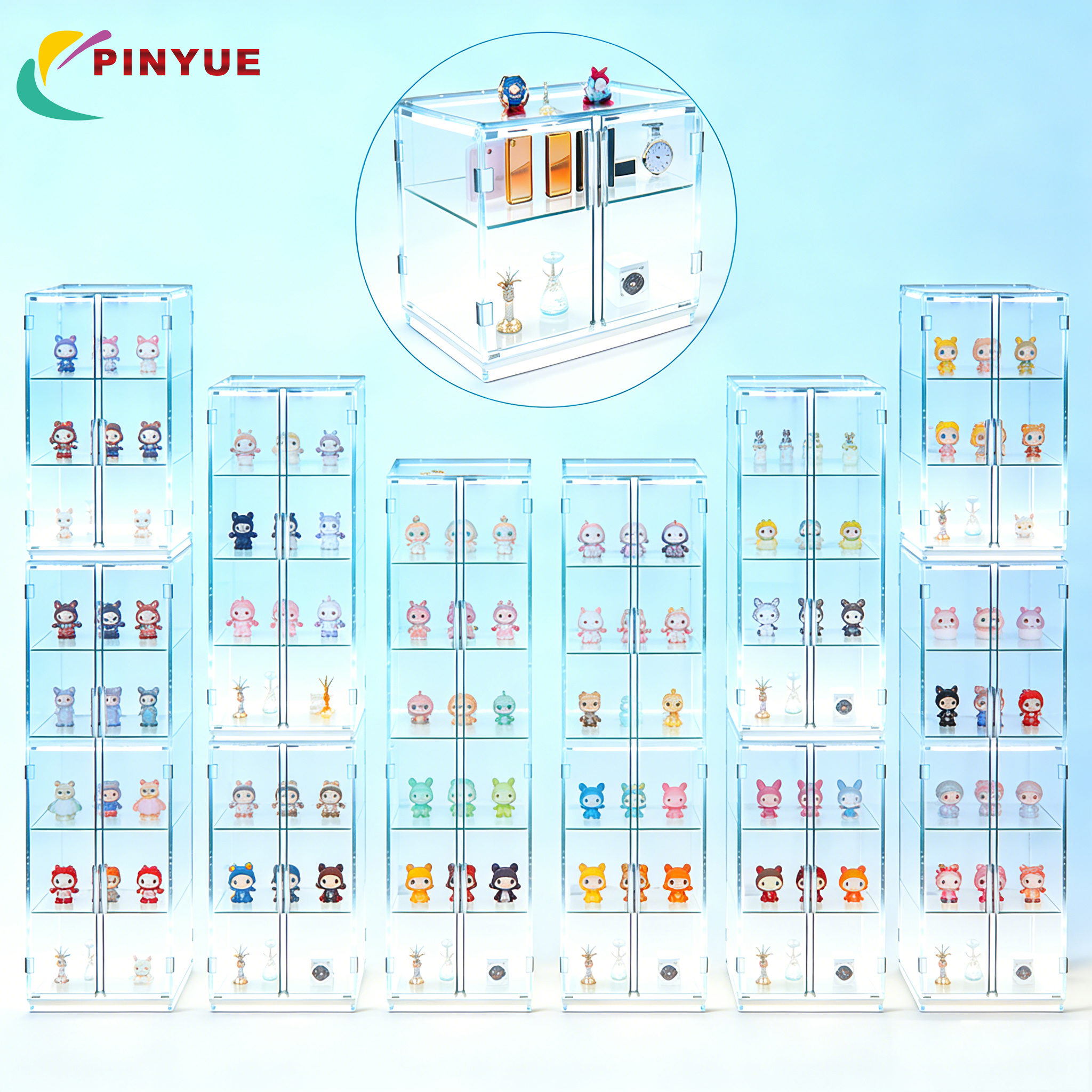 CIYODO Caja De Exhibición para Muñecas De Acrílico Transparente con Cubierta Protectora para Almacenamiento De Figuras Coleccionables Y Decoración del Hogar CIYODO Caja De Exhibición para Muñecas De Acrílico Transparente con Cubierta Protectora para Almacenamiento De Figuras Coleccionables Y Decoración del Hogar