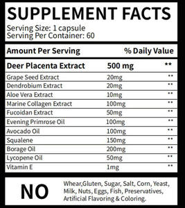 Cápsulas de Placenta de Ciervo OEM Directo de Fábrica, Mejora la Inmunidad, Suplemento para el Cuidado de la Piel, Regulación Endocrina para Adultos, Belleza y Sangre - Product Image 4