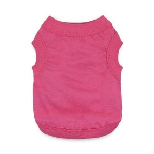 Ropa de algodón para mascotas de primavera y verano más vendida, chaleco para perros multicolor y de color liso - Product Image 6