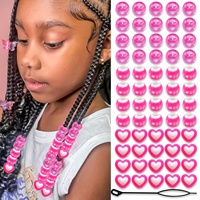 Nouveauté 2026 – 60 perles/sac pour tresses synthétiques, accessoires de décoration pour cheveux, bijoux pour tresses d'enfants, anneaux capillaires