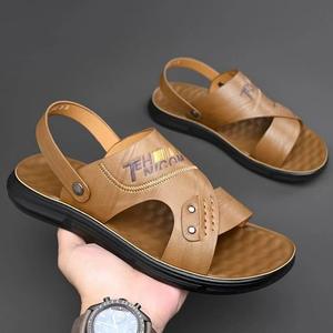 Sandalias de Verano para Hombre, de Plataforma, de Piel, Antideslizantes, Transpirables, con Soporte de Arco, Ligeras, Casuales, para Uso Diario - Product Image 4