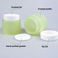 Pot cosmétique cylindrique double couche en PP, surface mate, 10g, 30g, 50g, 100g, 200g, pour crème pour les yeux, lotion, crème