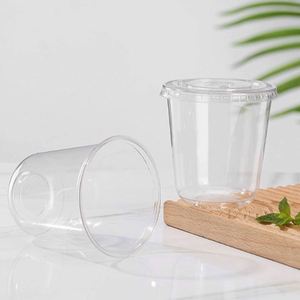 Gobelets en plastique PET 89 en forme de U, personnalisables, de 12oz à 24oz, avec couvercle transparent, pour boissons froides et chaudes, café glacé, jus de citron – Vente chaude directe usine - Product Image 2