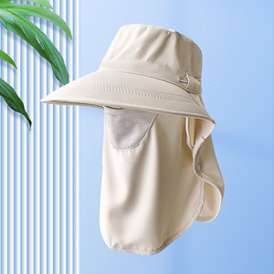 Sombrero de Sol Xiangdai de Seda de Hielo con Cobertura Total, Talla Única, Transpirable, Protección UV, Protector Facial y de Cuello para Exteriores, Sombrero de Verano - Product Image 4