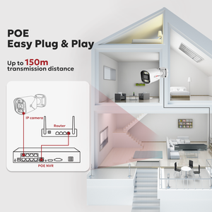 Expglobal nhà ngoài trời cctv an ninh Hệ thống Camera Kit 5MP 16CH NVR POE với tầm nhìn ban đêm âm thanh <span class=keywords><strong>ip</strong></span> camera đám mây CMOS - Product Image 4
