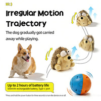 Jouet pour chien, peluche électrique, rechargeable, balle vibrante, hérisson sonore, peluche vocale, chiot, Bichon
