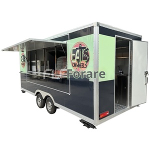 Produttori di commercio estero in acciaio inox rimorchio cibo quadrato Mobile carrozza Gourmet personalizzato Hamburger caffè bancarella all'aperto - Product Image 5