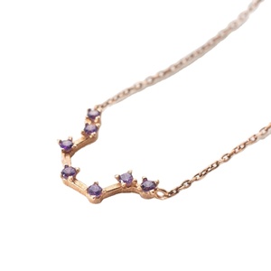 Nuevo diseño Premium Birthstone collar <span class=keywords><strong>de</strong></span> constelaciones del zodiaco 18K chapado en oro <span class=keywords><strong>de</strong></span> acero inoxidable collar del zodiaco joyería astrología - Product Image 1