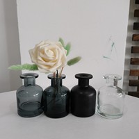 Bouteilles d'aromathérapie en verre coloré de 50 ml, 130 ml, 150 ml, 250 ml, rondes, diffuseurs de parfum avec bâtonnet et couvercle