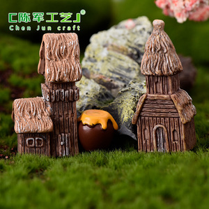Petites décorations de maison Weij, style campagnard en bois, rétro, château en bois, décoration d'arrière-plan, artisanat pour la maison, cadeau - Product Image 4