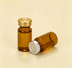 Frascos de vidrio ámbar con cuello de crimpado y tapas metálicas surtidas, botellas pequeñas con protección UV para el almacenamiento de muestras de productos. - Product Image 6
