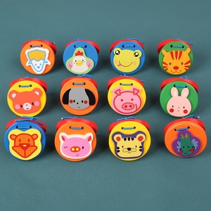 Juego de 6 Castañuelas de Madera con Forma de Animales de Dibujos Animados, Instrumentos Musicales Orff, Juguete Educativo para el Desarrollo de la Primera Infancia - Product Image 2