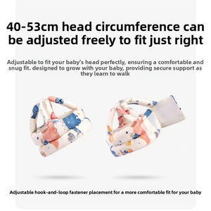 Casco de Protección Anticaídas para Bebés de Verano |   Ajustable y Transpirable |   Algodón Suave Lavable |   Aprendizaje de Caminata para Niños Pequeños - Product Image 3