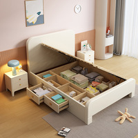 Cadre de lit réglable en bois massif moderne pour personnes âgées dans les petits appartements - Conception écologique et durable, lit moelleux, tailles spéciales