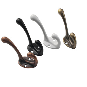 Retro Zinc Alloy Wall <b>Mounted</b> Single Hook Antique Bronze Black White Red Bronze Cabinet Bathroom Robe Hook - Product Image 5