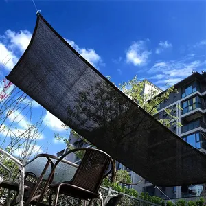 Toldo Rectangular Negro Tejido de HDPE, Tela de Protección Solar Anti-UV, Cubierta <span class=keywords><strong>para</strong></span> Piscina al Aire Libre, Jardín, Balcón, Patio, Toldo <span class=keywords><strong>para</strong></span> Automóvil - Product Image 5