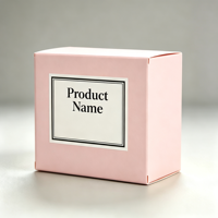 Ensemble de boîtes à savon en carton rigide rose écologiques personnalisables avec gaufrage et laminage mat pour emballage cadeau