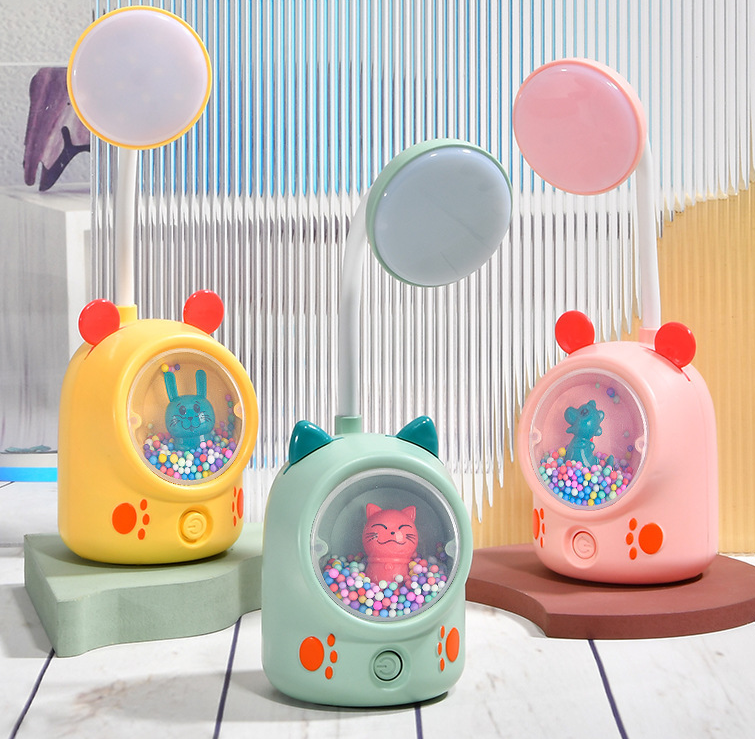 Светодиодная регулируемая настольная лампа, детская игрушка, креативный подарок, школьный приз, мультяшная Настольная лампа для чтения и обучения