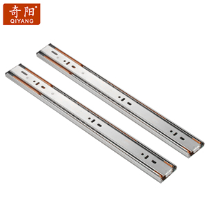 Qiyang Furniture 45mm Rail <strong>Drawer</strong> Telescopic <strong>Slide</strong> Roller Soft Close <strong>Push</strong> <strong>Open</strong> 3-Fold <strong>Drawer</strong> <strong>Slides</strong> for Kitchen Cabinet - Product Image 2