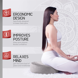 Cojín de meditación Premium, almohada de meditación de alforfón de terciopelo grande, cojín de asiento de Yoga y meditación, venta al por mayor - Product Image 2