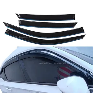 Accessoires de voiture Chrome Vent Window Deflectors Visors Wind Guards Rain Visors For Honda Civic 2023