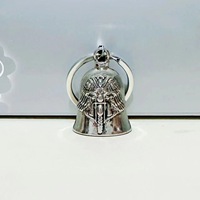 Cloche porte-bonheur personnalisée pour motard, cloche de protection en métal pour moto
