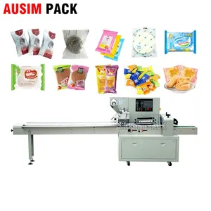 Multifunction Automatic Pita Bread Toast Bread Pillow Type Automatic Flow Servo Croissant Baguette Packing Machine Suppliers