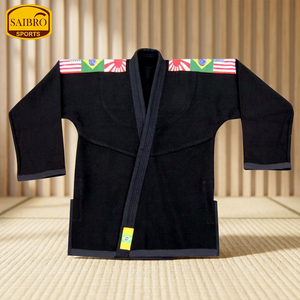 Traje de Jiu Jitsu Brasileño para Hombre, 100% Algodón, Color Negro, Cómodo, para Adultos, Ropa de Entrenamiento de MMA, Colores y Logotipo Personalizables, Artes Marciales - Product Image 3