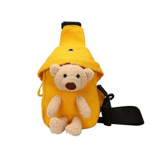 2023 printemps et automne mode femmes toile dessin animé <span class=keywords><strong>sac</strong></span> nouveaux enfants ours <span class=keywords><strong>poitrine</strong></span> bandoulière <span class=keywords><strong>sac</strong></span> à bandoulière - Product Image 5