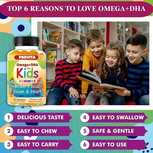 Nhà máy trực tiếp con Omega 3 DHA dầu cá Gummies trẻ em Omega Gummy trẻ em Omega hỗ trợ não & sức khỏe mắt Gummy - Product Image 3