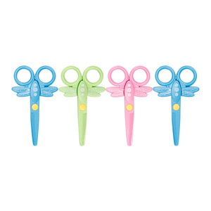 Dragonfly Shaped Childrens Safe Scissors Blue Craft Paper Cutting Small Home Use Ps Material - Product Image 4