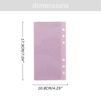 Yihe TK - Fundas para Agenda A6 de 6 Anillas, con Hojas Sueltas, 2 Colores, Transparentes, con Ranuras para Tarjetas de PP y 2 Bolsillos