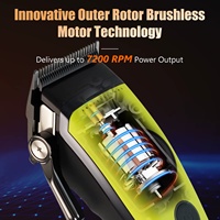 Tondeuse à cheveux professionnelle VGR V-880C rechargeable avec moteur BLDC à rotor externe, machine à couper les cheveux électrique, tondeuse pour hommes