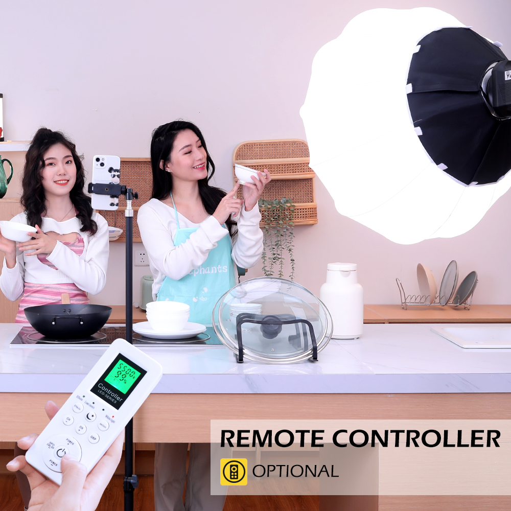 Portable lights 100w professional audio video lighting AC 220v cob sun light led 2700-7500k camera photography with 10 effects