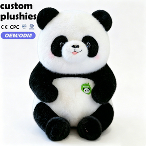 Peluche <span class=keywords><strong>Panda</strong></span> Super Morbido con Logo Personalizzato Ricamato, Imbottitura in Cotone PP, Simpatici Pupazzi Animali, Regali Aziendali - Product Image 1
